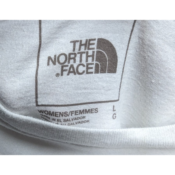 Womens North Face Americana USA Athletic Sleeveless White Graphic Logo Tank LG - Picture 3 of 6